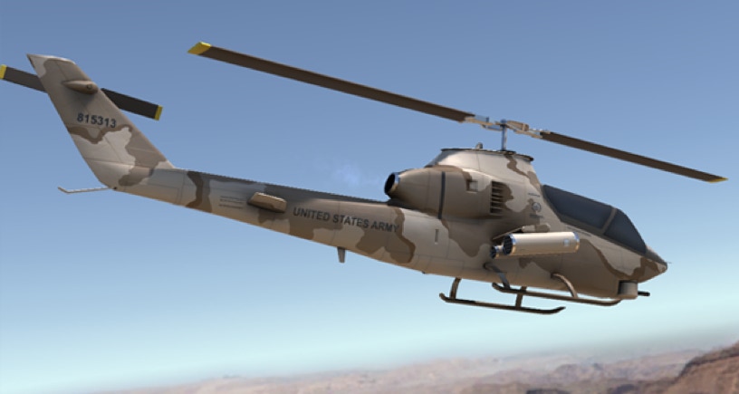 The mobile only version of the Attack Helicopter of the Vietnam War